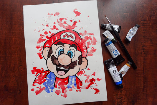 Magical Mario - Original Watercolor Painting