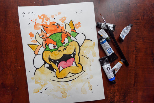 Magical Bowser - Original Watercolor Painting